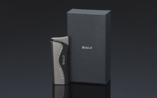 SIGLO 镶水晶滑盖打火机-黑色(图2)