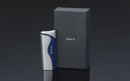 SIGLO 镶水晶滑盖打火机-蓝色(图2)